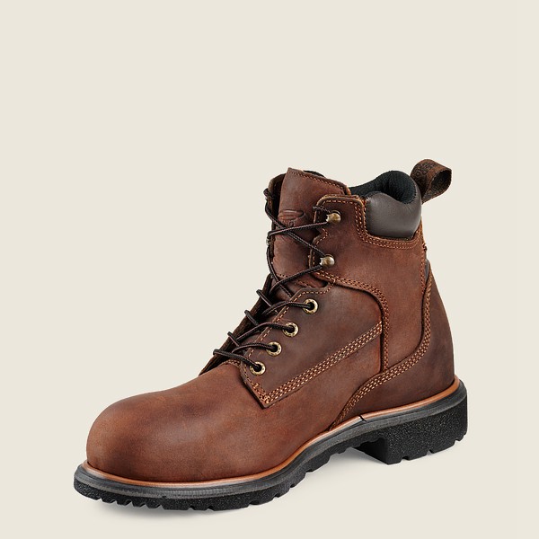 Mens Red Wing Dynaforce® - 6-inch Waterproof Toe - Safety Boots Brown - IOT746301